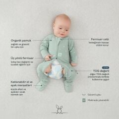Ergopouch 1.0 TOG Organik Pamuklu Patikli Pijama Tulum Elephant Parade