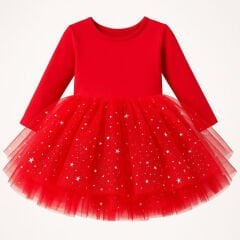 LittleLune Yılbaşı Parti Elbisesi- Kırmızı