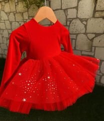 LittleLune Yılbaşı Parti Elbisesi- Kırmızı