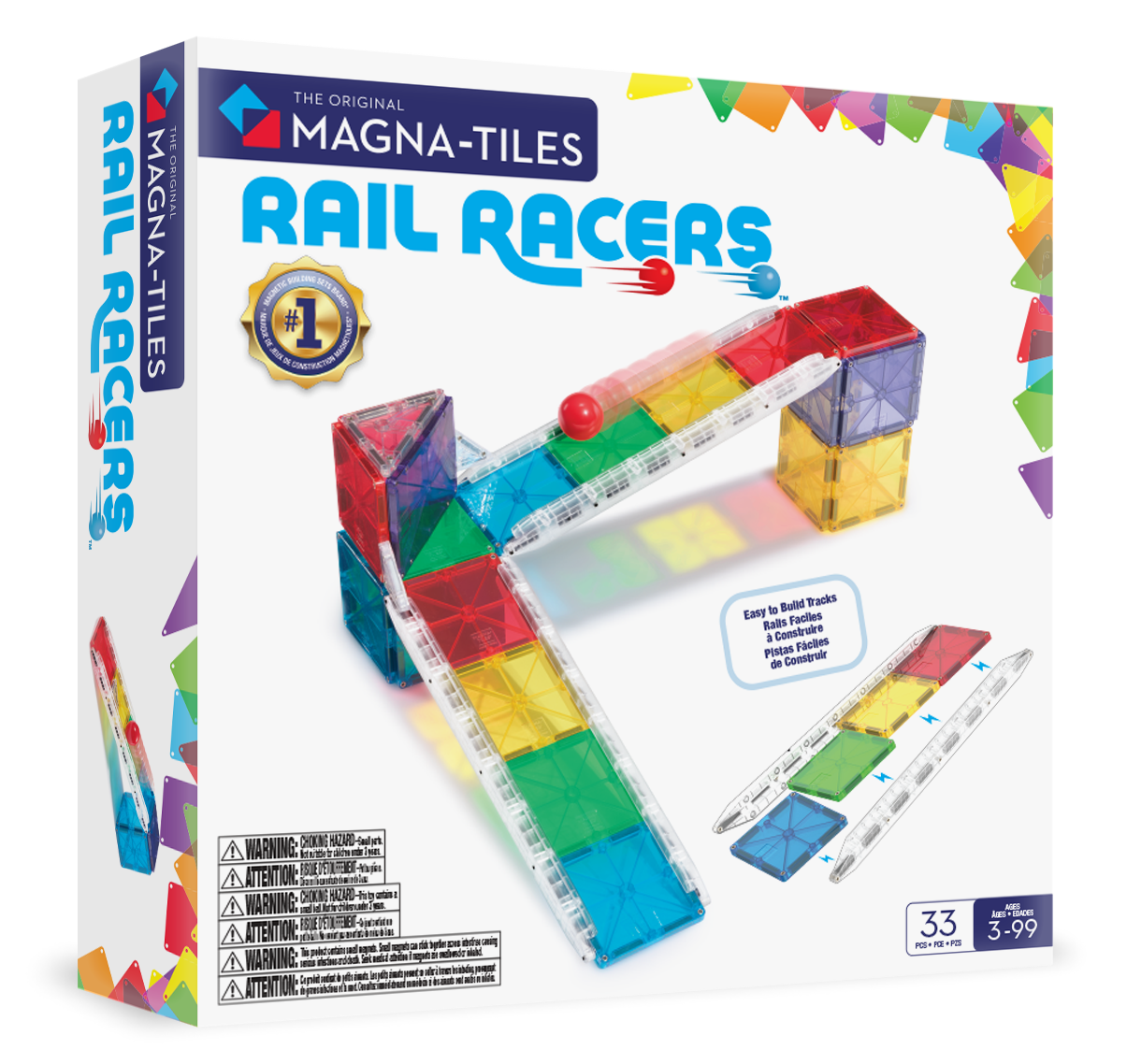 MAGNA-TILES® - Rail Racers Manyetik Bloklar - 33 Parça