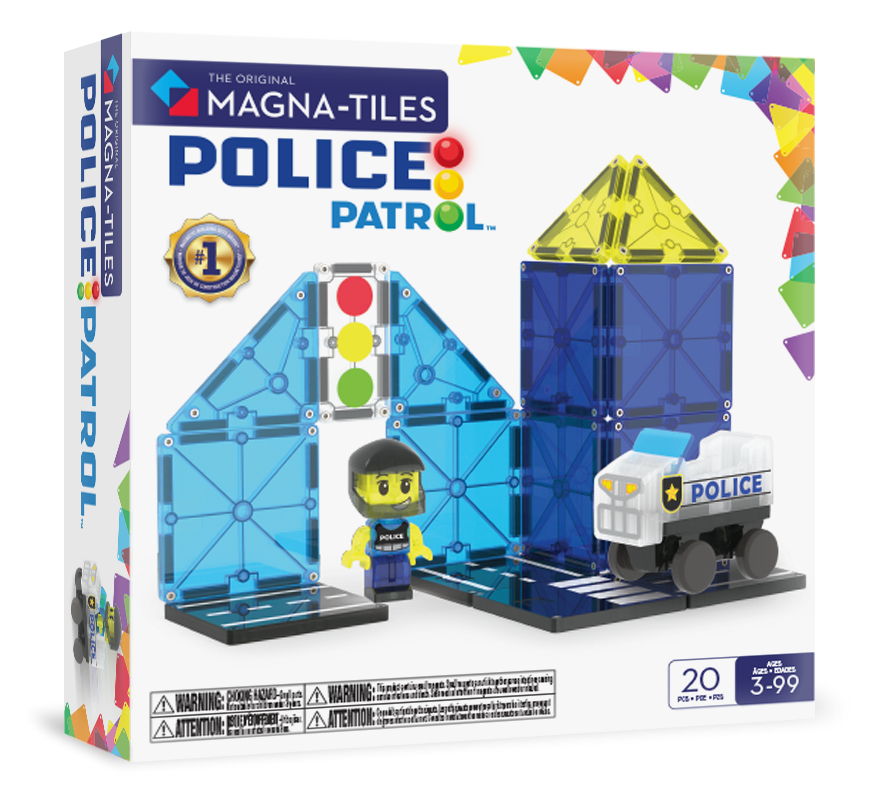 MAGNA-TILES® - Police Patrol Manyetik Bloklar - 20 Parça