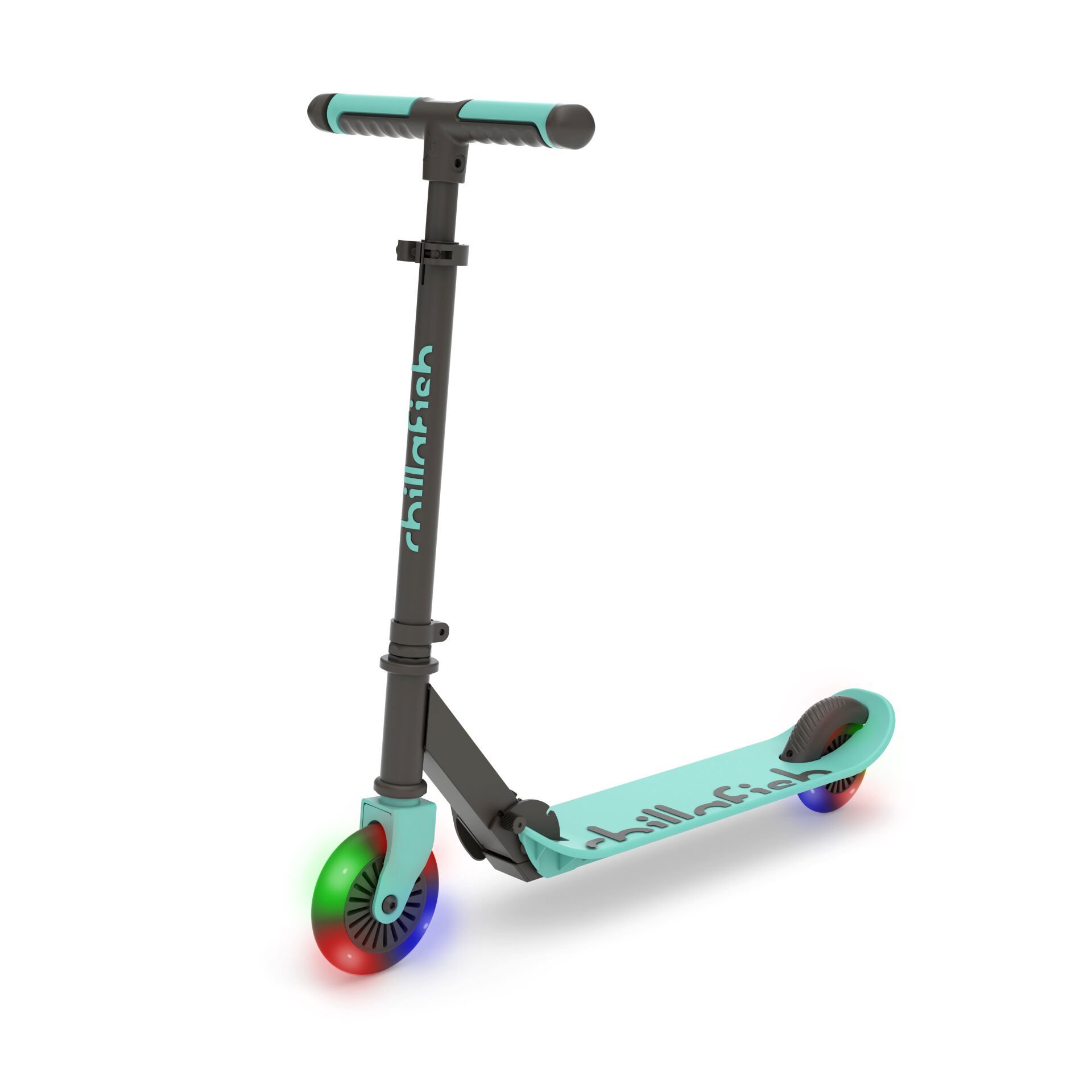 ChillaFish Flexxi Glow - Işıklı Katlanabilir 2 Tekerlekli Scooter - Mint (5 Yaş+)